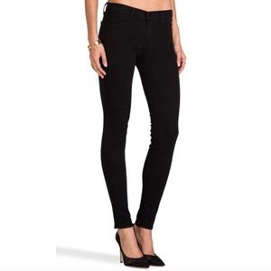 J Brand Mid-rise Super Skinny in Seriously Black
